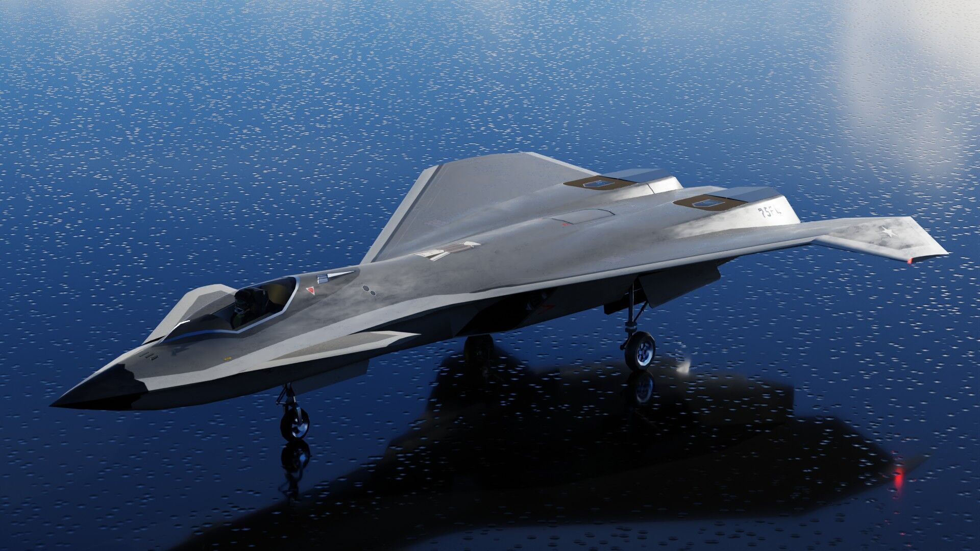 Boeing F-47 Thunderstorm NGAD Low-poly 3D model_7