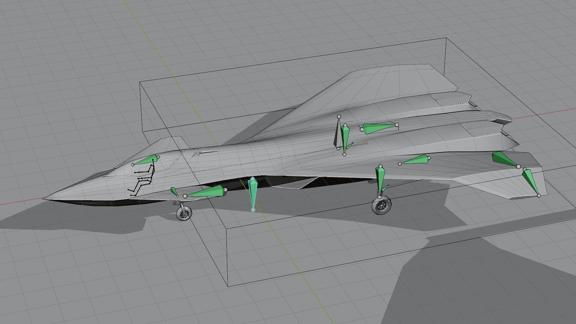 Boeing F-47 Thunderstorm NGAD Low-poly 3D model_18