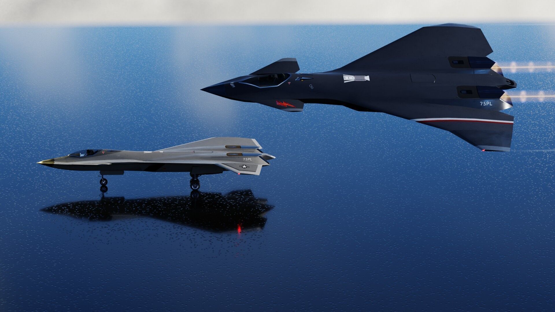 Boeing F-47 Thunderstorm NGAD Low-poly 3D model_14