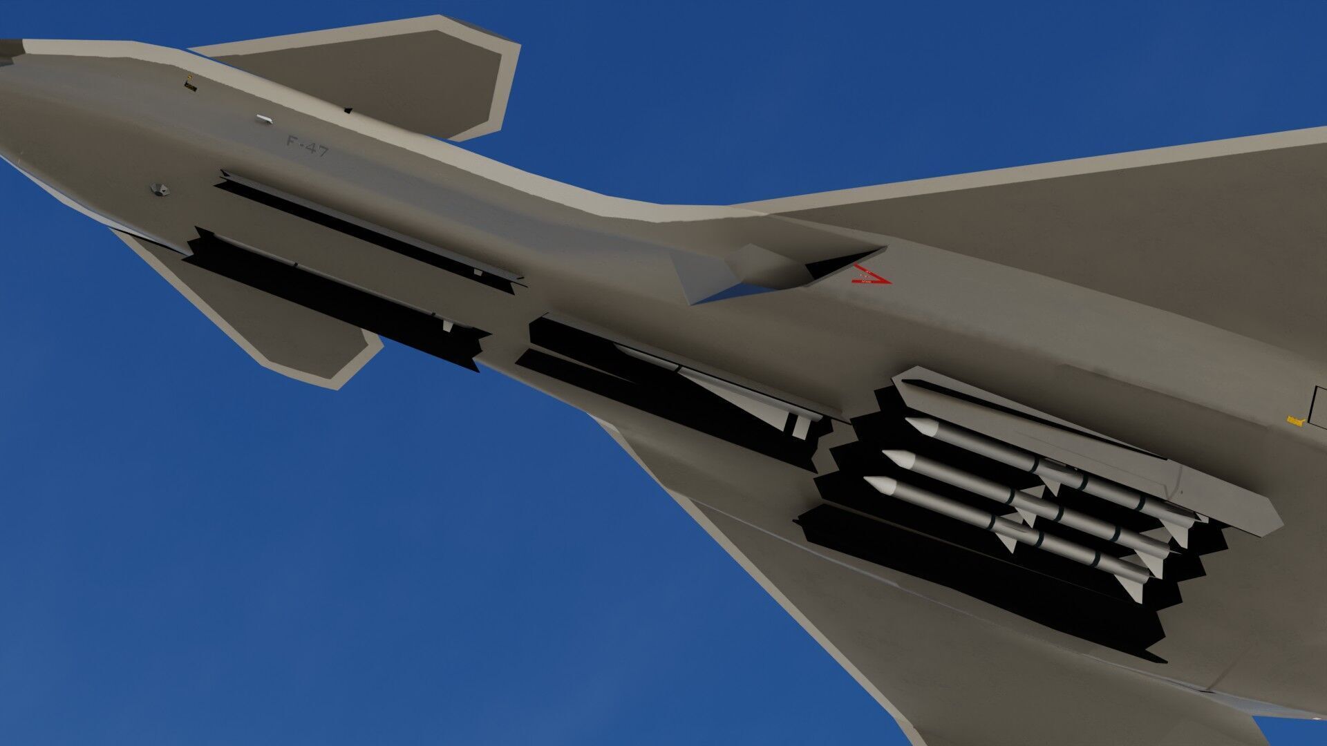 Boeing F-47 Thunderstorm NGAD Low-poly 3D model_23