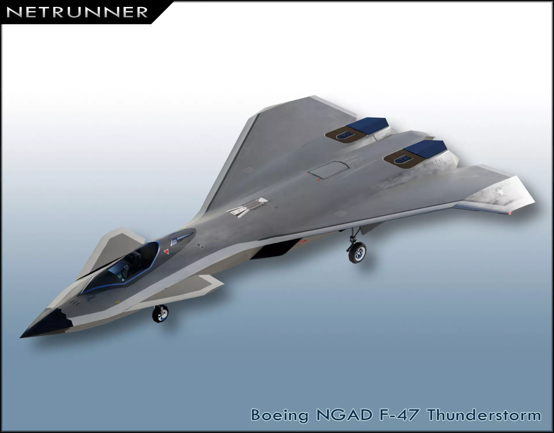 Boeing F-47 Thunderstorm NGAD Low-poly 3D model_0