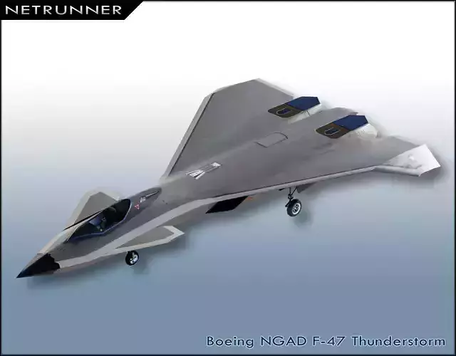 Boeing F-47 Thunderstorm NGAD Low-poly 3D model