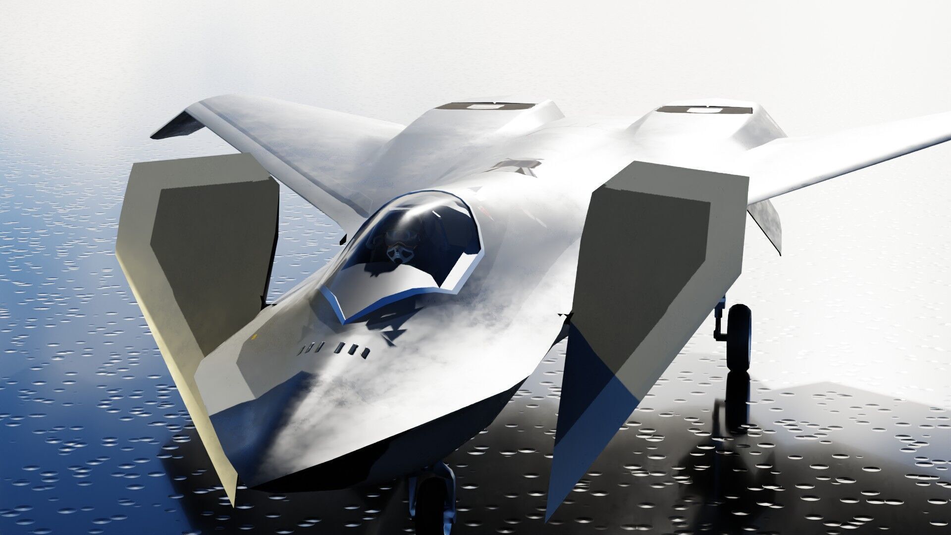 Boeing F-47 Thunderstorm NGAD Low-poly 3D model_19
