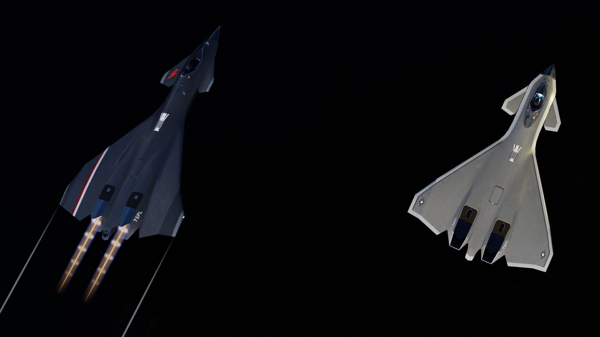 Boeing F-47 Thunderstorm NGAD Low-poly 3D model_17