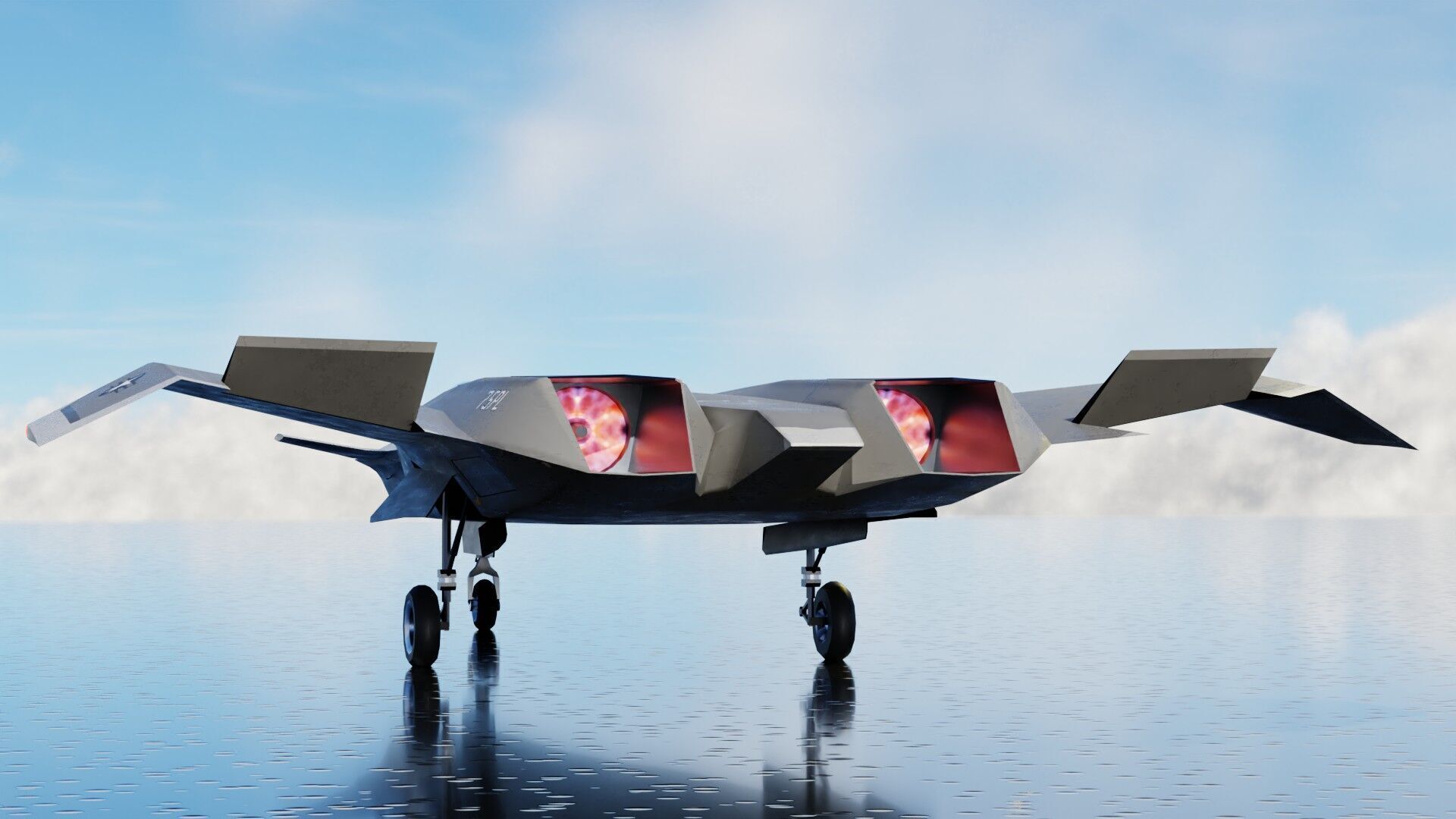 Boeing F-47 Thunderstorm NGAD Low-poly 3D model_20