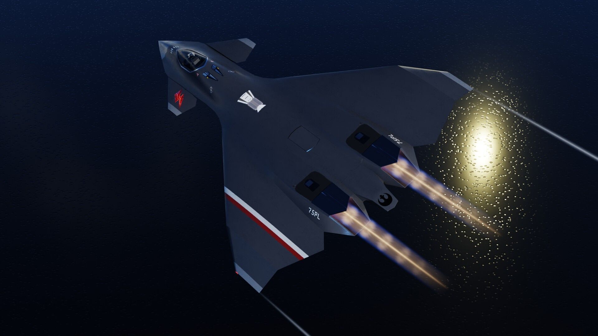 Boeing F-47 Thunderstorm NGAD Low-poly 3D model_12
