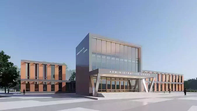 administrative realistic building