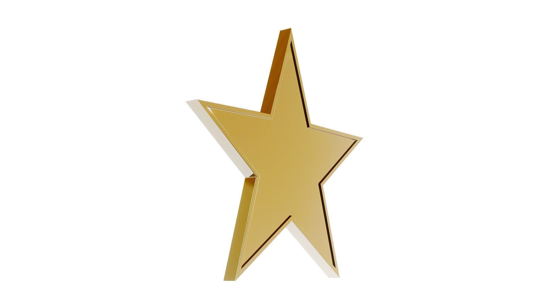 star gold Low-poly 3D model_4