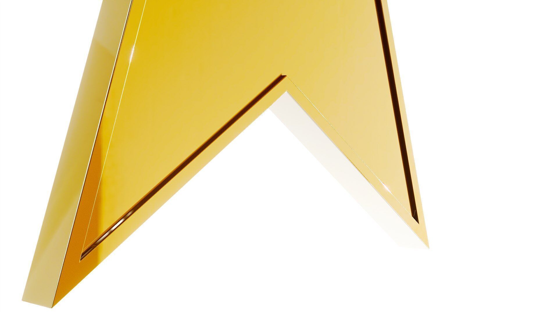 star gold Low-poly 3D model_2