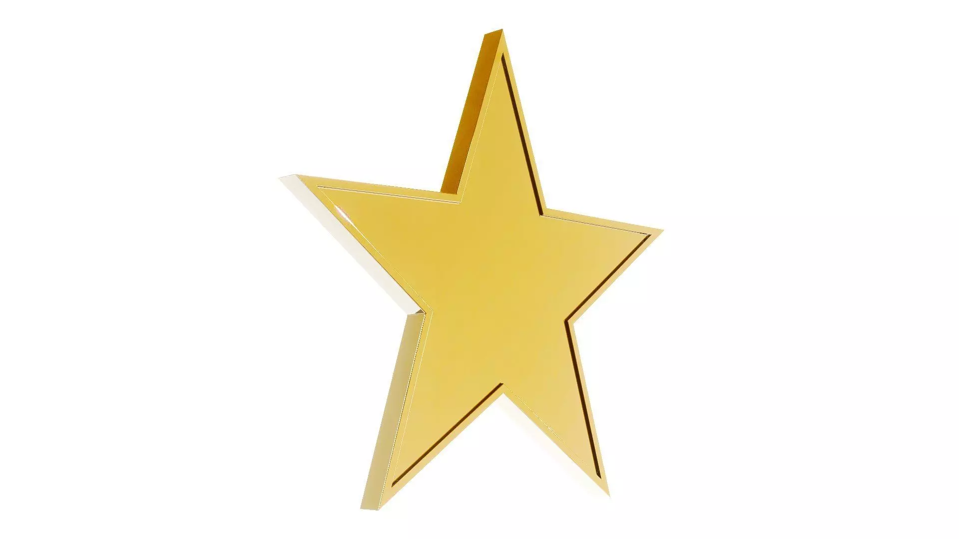 star gold Low-poly 3D model_0