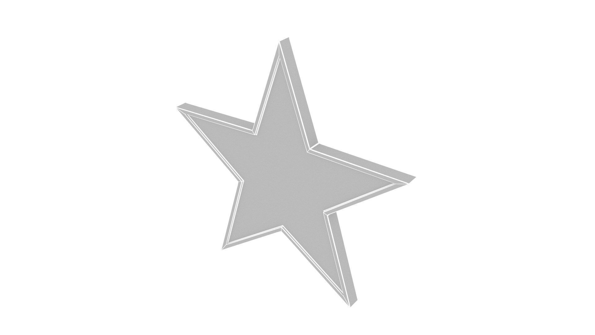 star gold Low-poly 3D model_5