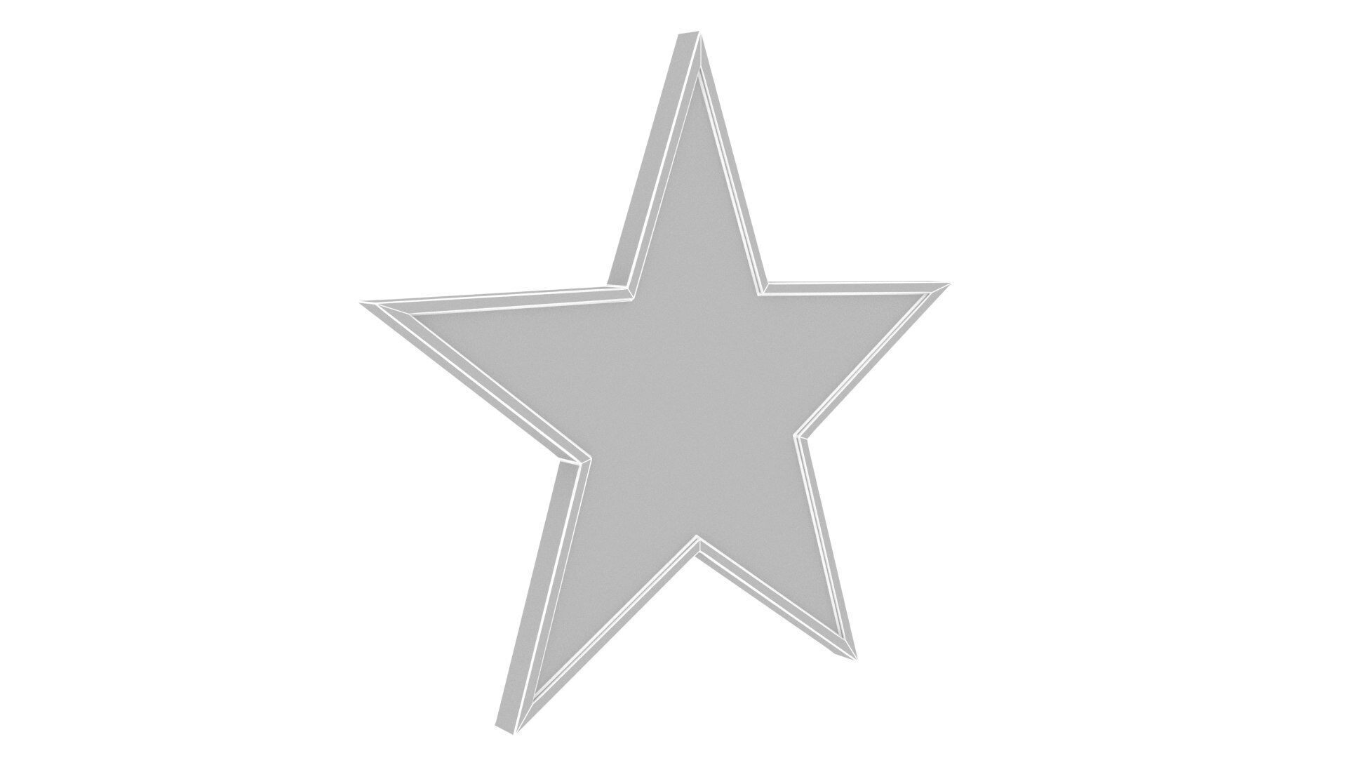 star gold Low-poly 3D model_6