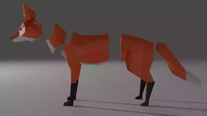 Low Poly Fox Puzzle For Printing
