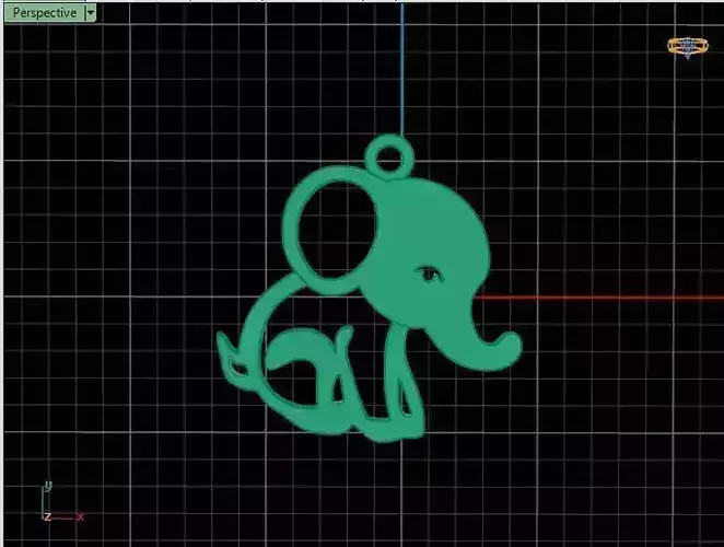 Elephant Pendant 3D print model