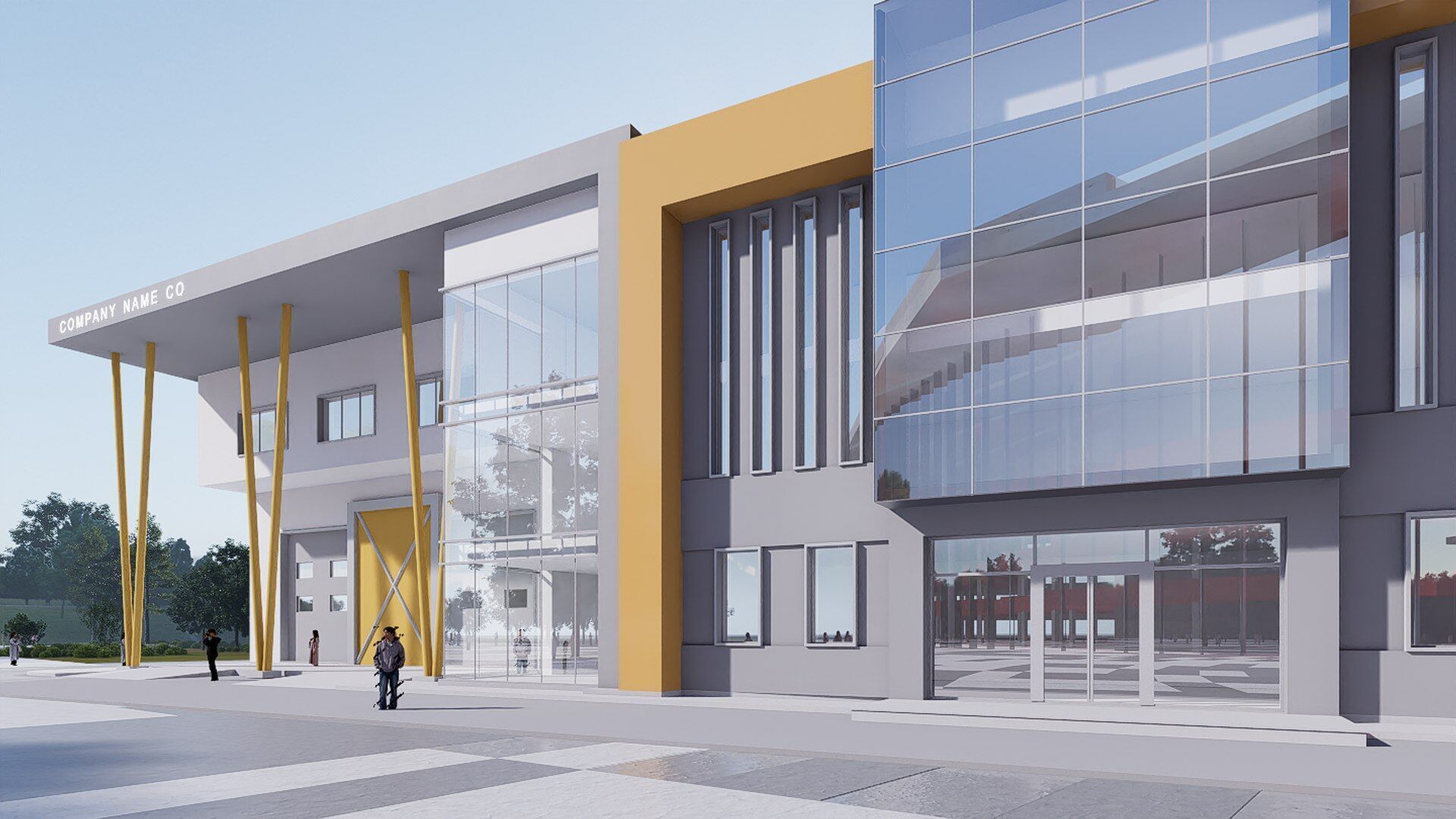 warehouse Low-poly 3D model_1