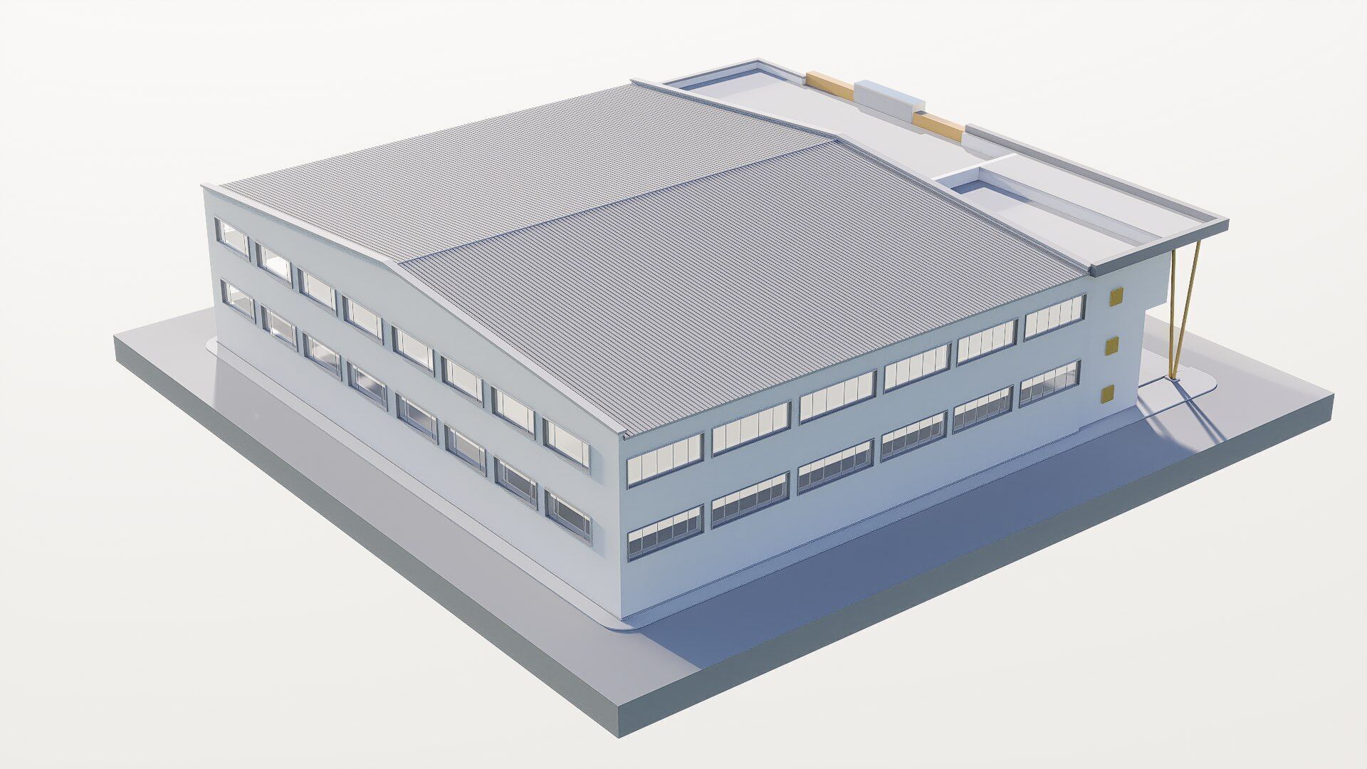 warehouse Low-poly 3D model_8