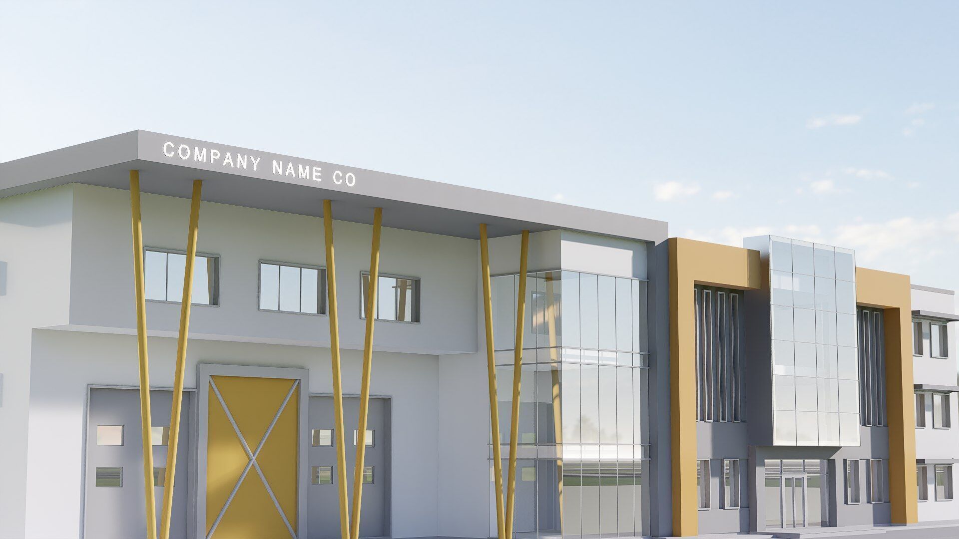 warehouse Low-poly 3D model_2