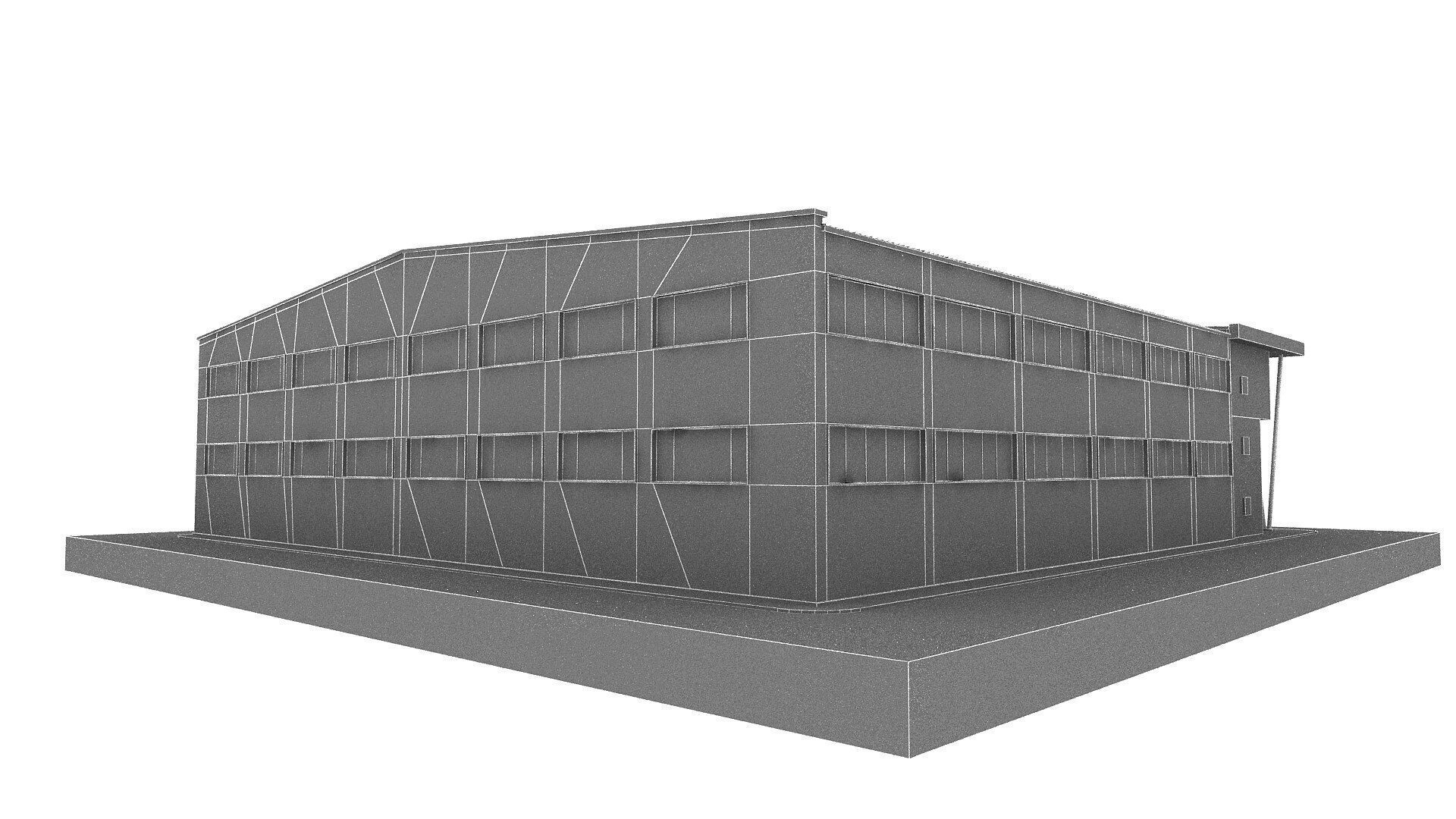 warehouse Low-poly 3D model_10