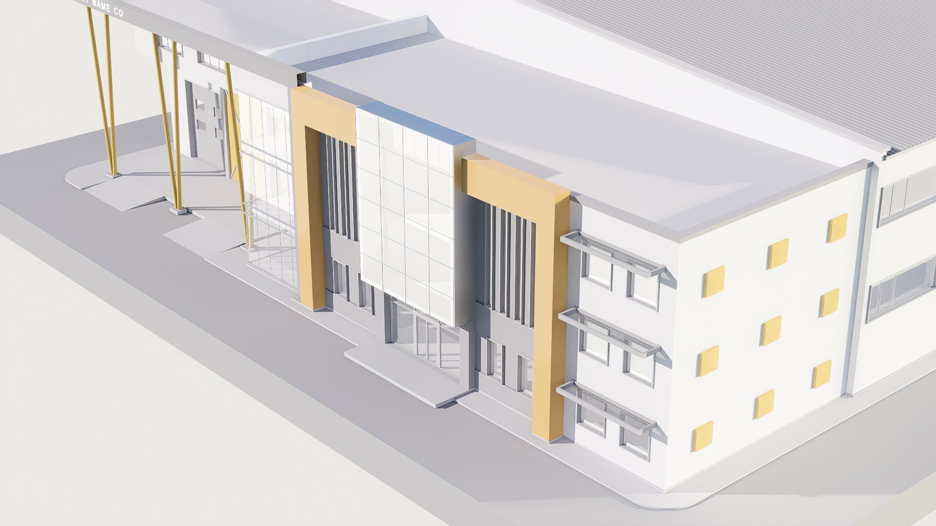 warehouse Low-poly 3D model_4