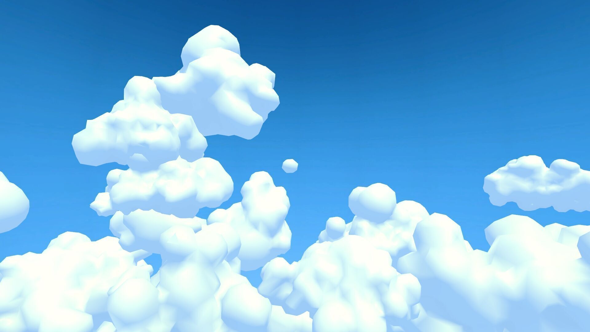 Stylized Clouds Collection Low-poly 3D model_8