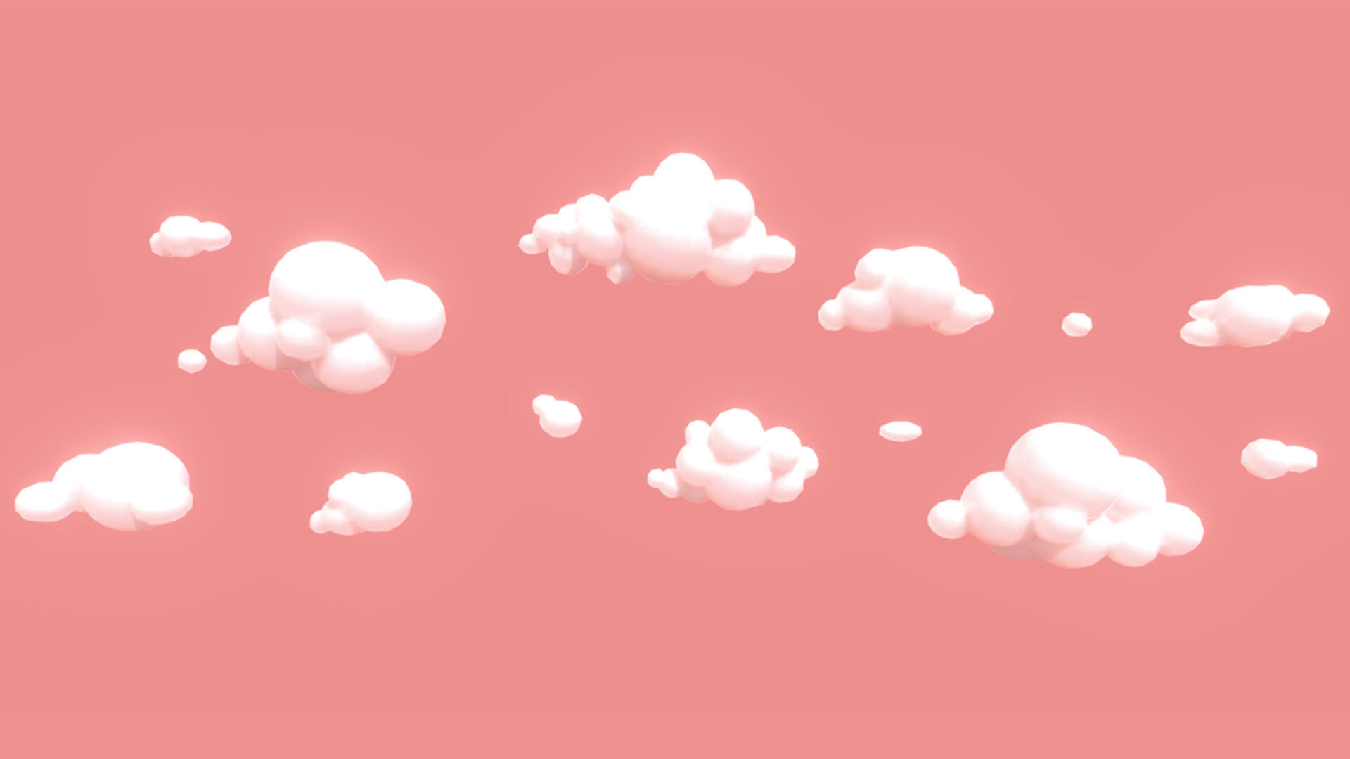 Stylized Clouds Collection Low-poly 3D model_2