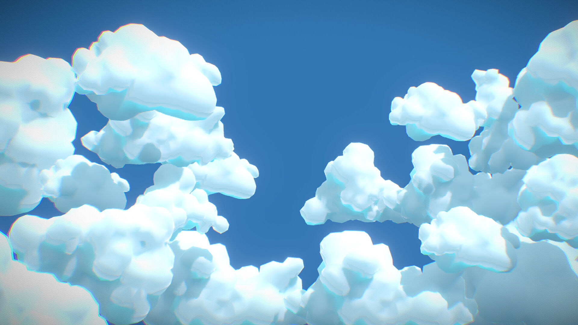 Stylized Clouds Collection Low-poly 3D model_9