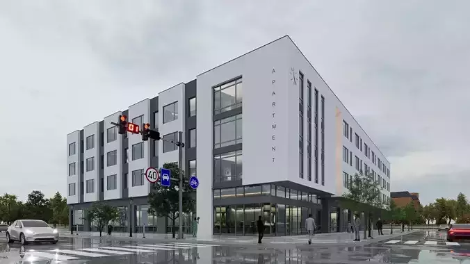 Apartment building realistic