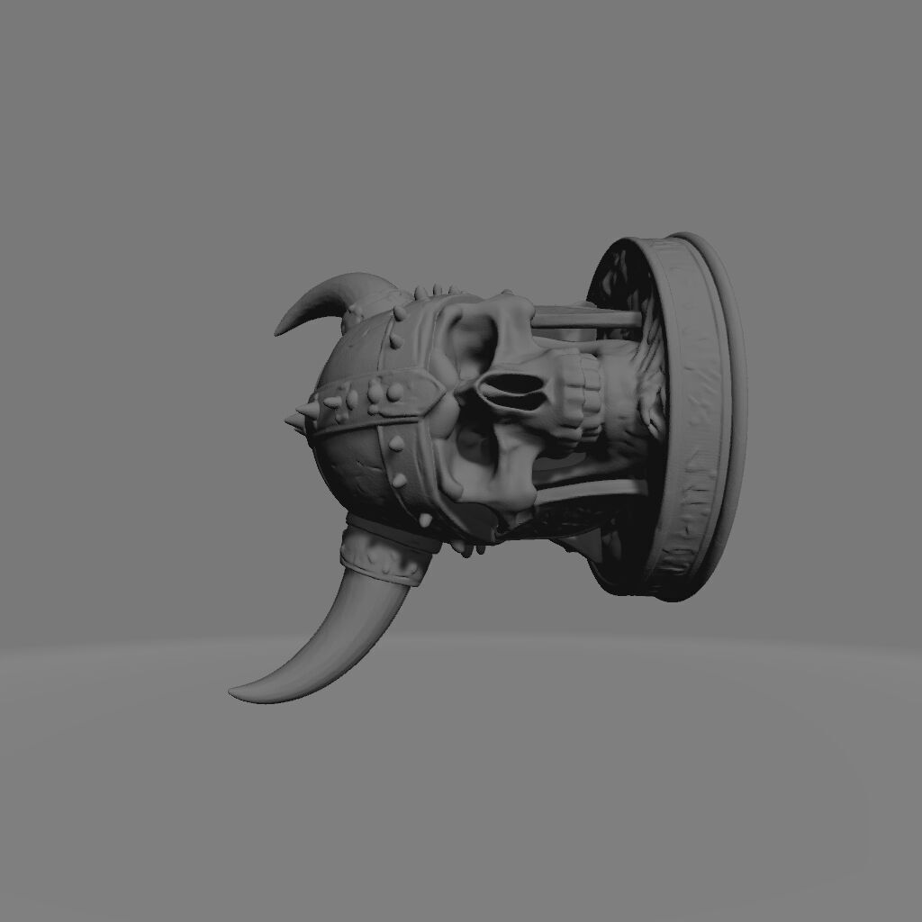Viking Skull with Horned Helmet 3D print model_4