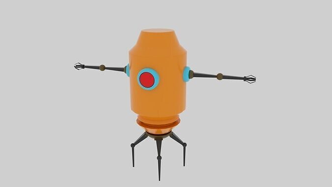 Low Poly Rigid 3D Robot - Modular Sci-Fi Mech Low-poly 3D model