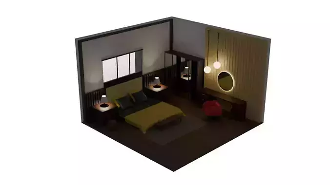 Modern Bedroom 3D Model