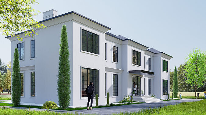 House Low-poly 3D model 3