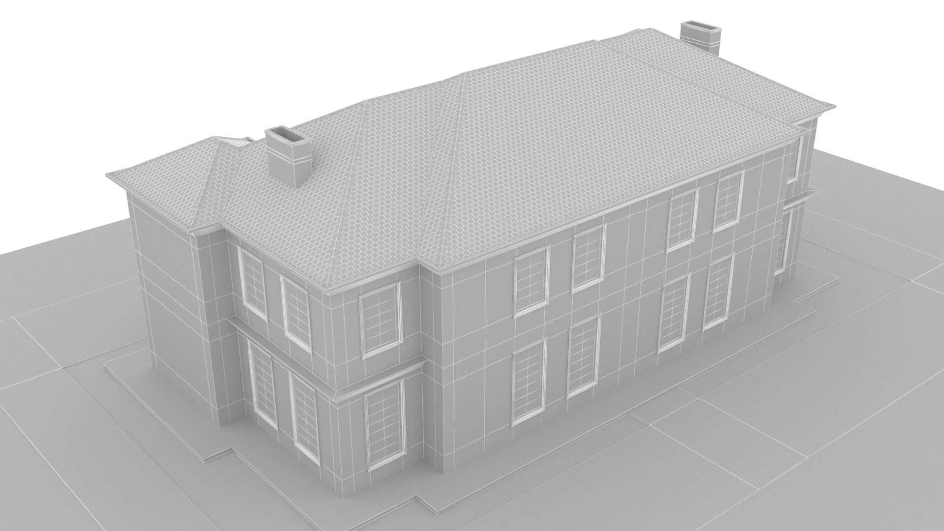 House Low-poly 3D model_9