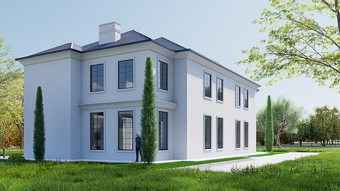 House Low-poly 3D model 6