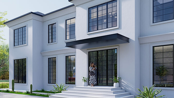 House Low-poly 3D model 2
