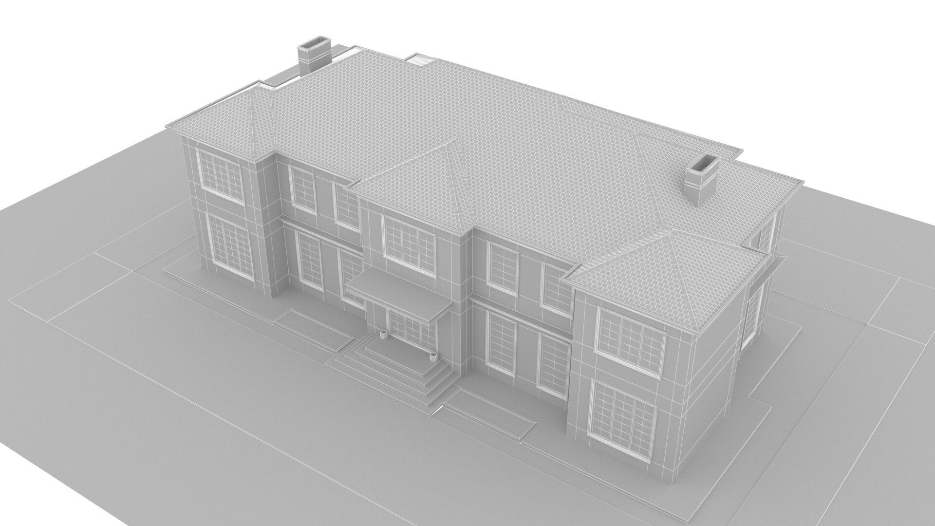 House Low-poly 3D model_12