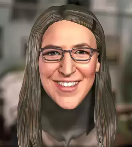 Amy Farrah Fowler Mayim Bialik The Big Bang Theory Head 3D print model