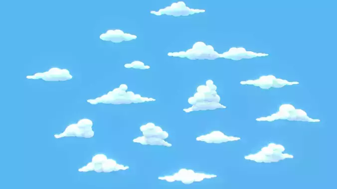 Stylized Clouds Pack - Vol 02 Low-poly 3D model