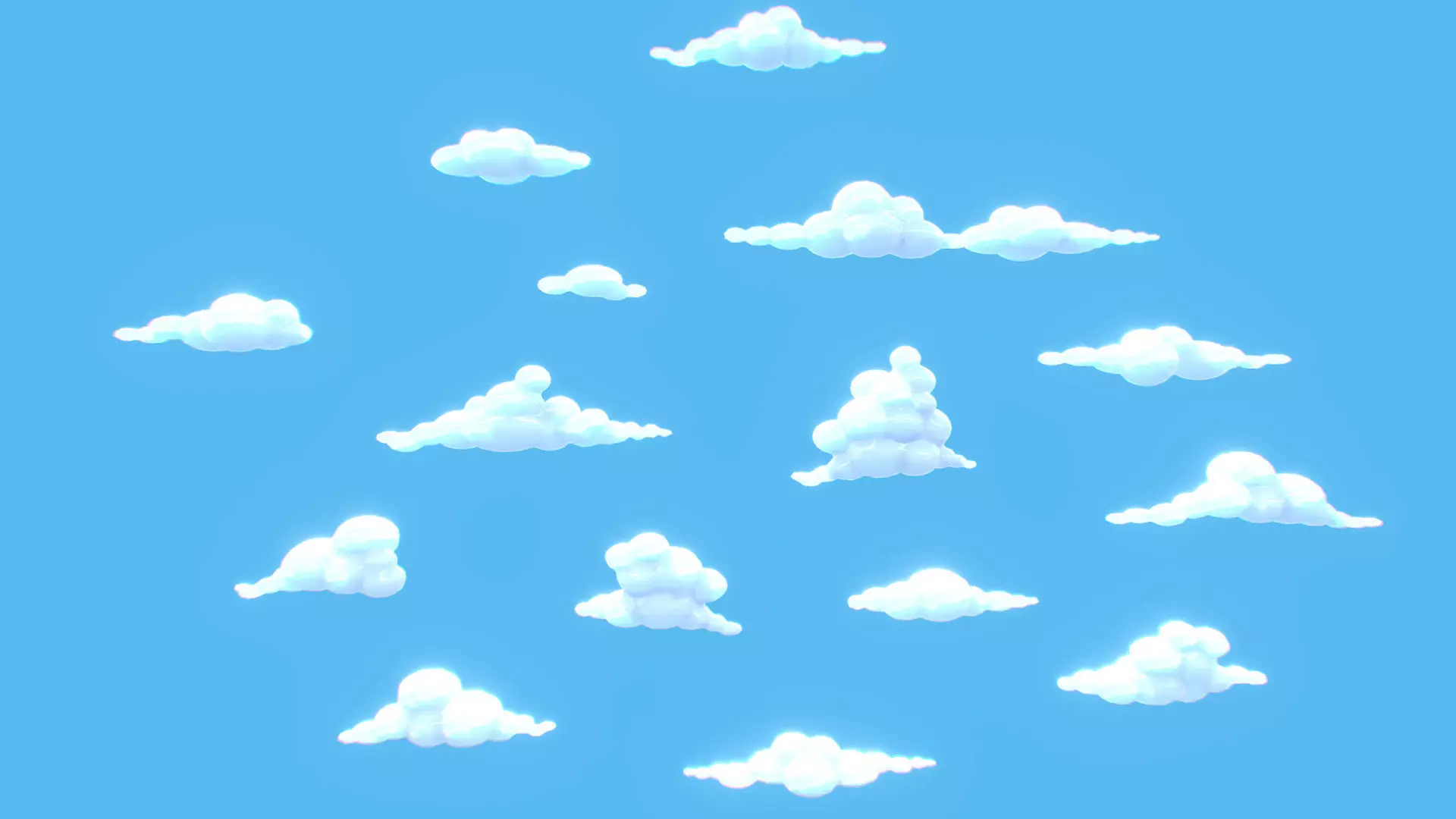 Stylized Clouds Pack - Vol 02 Low-poly 3D model_1