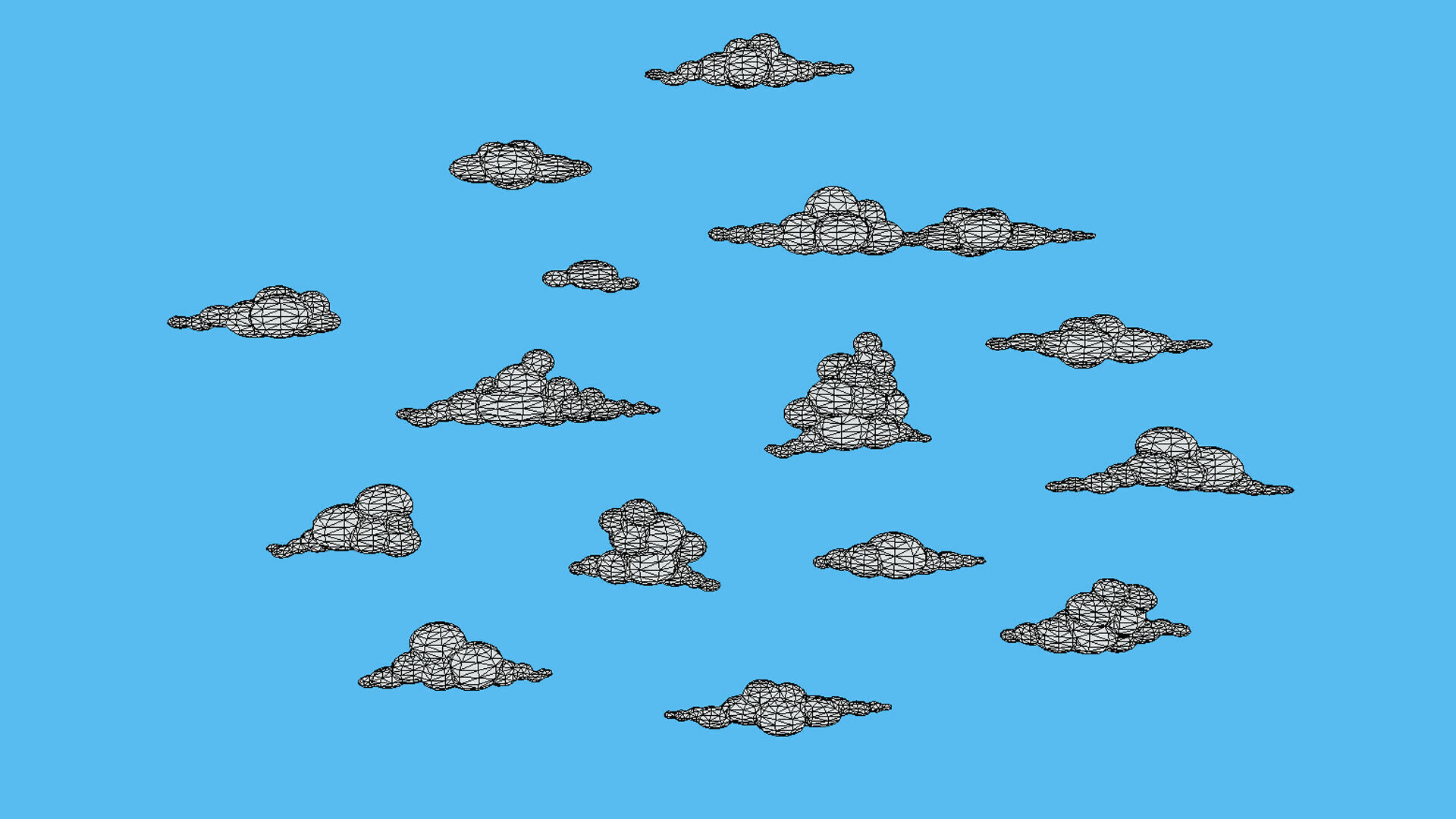 Stylized Clouds Pack - Vol 02 Low-poly 3D model_3