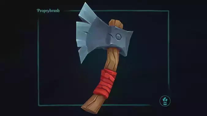 Stylized Axe Prop - Game-Ready Hand-Painted Asset - Low-poly 3D model