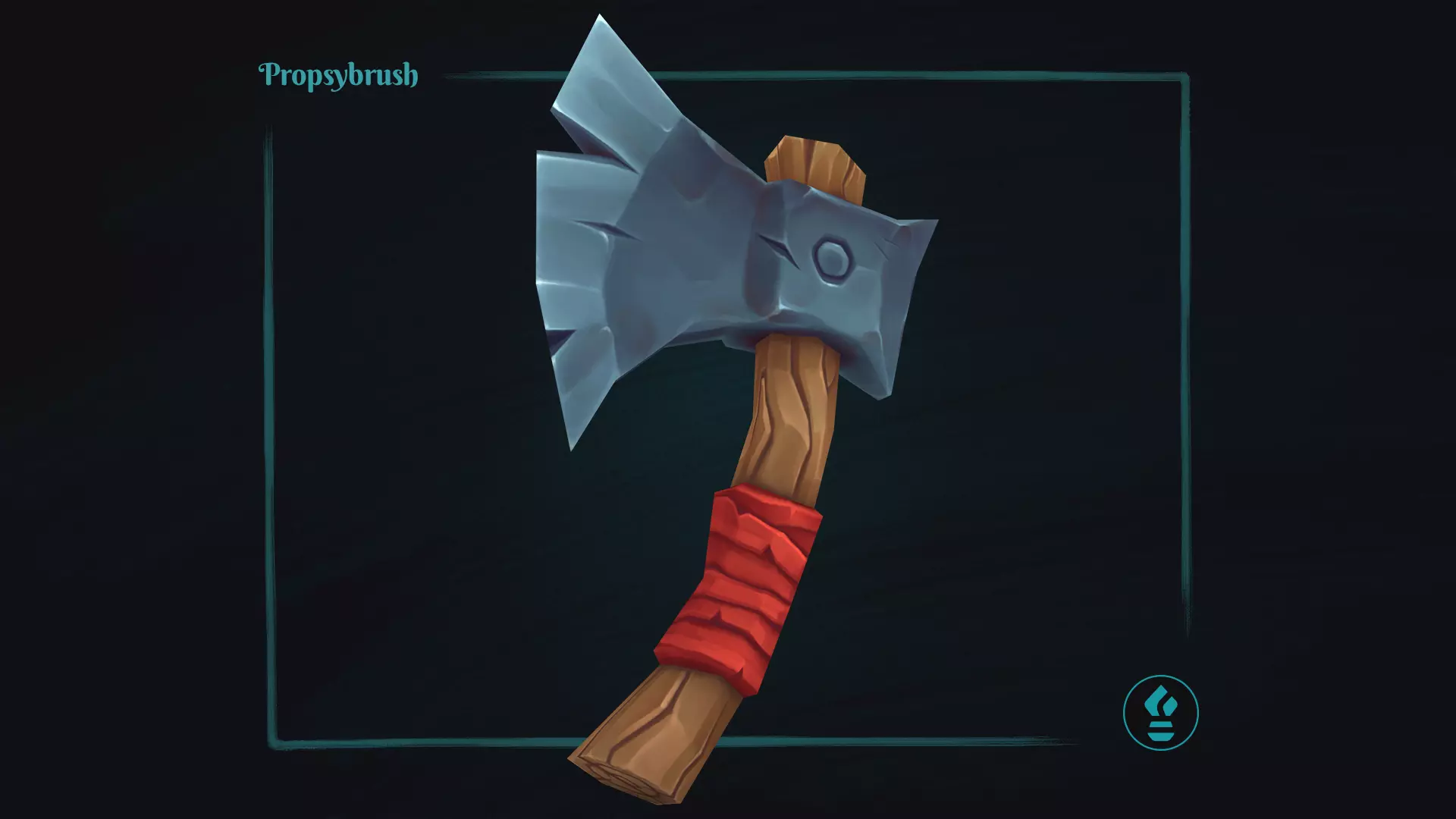 Stylized Axe Prop - Game-Ready Hand-Painted Asset - Low-poly 3D model_0