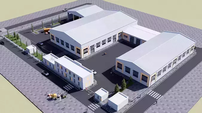 warehouse and office