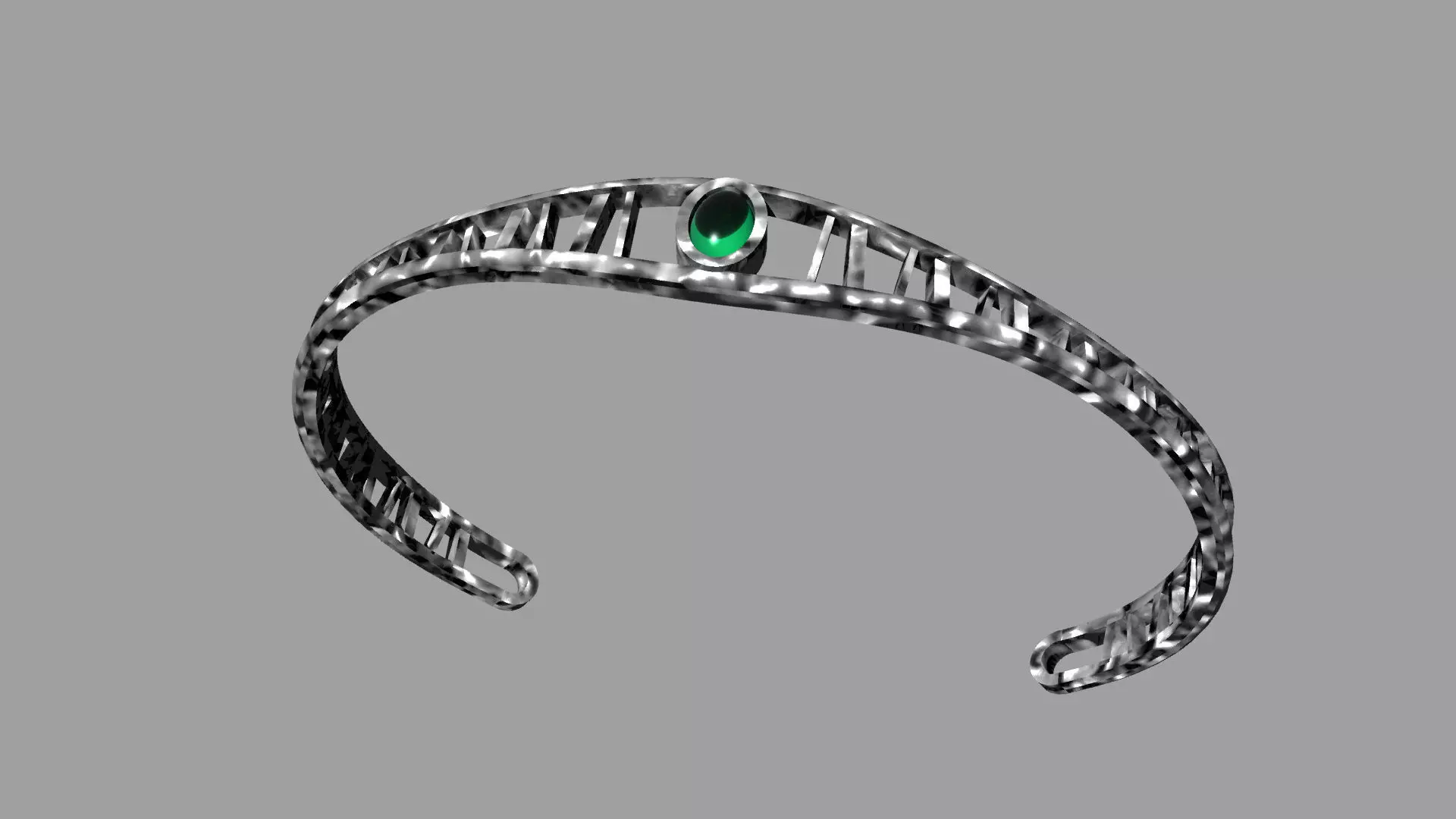 Wirecuff Bangle 3D model_0