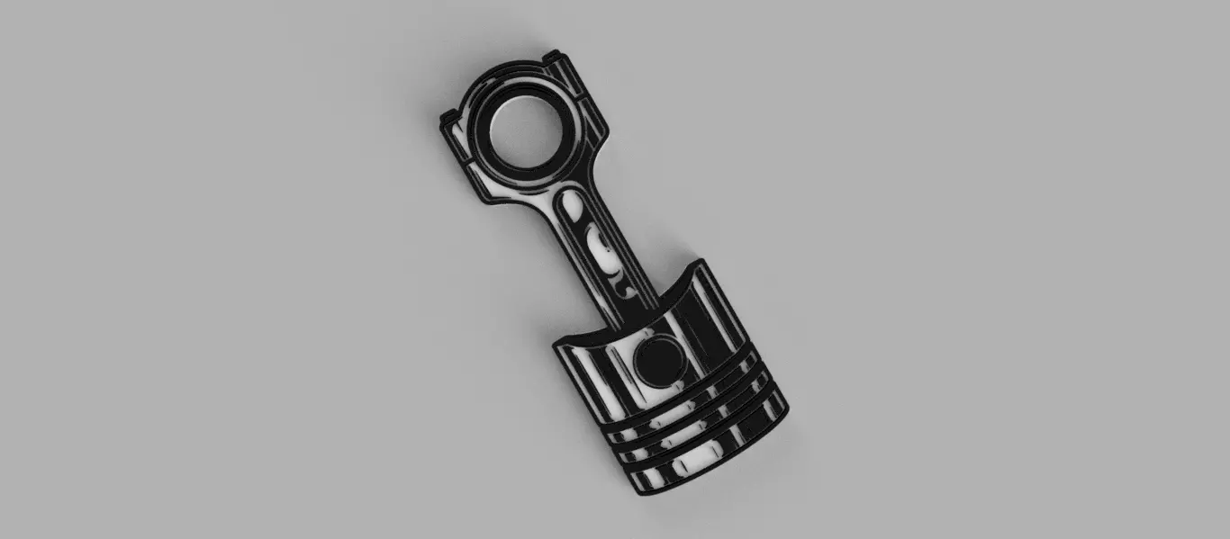 Auto Logo Crank and Piston key ring - pendant - earring 3D print model