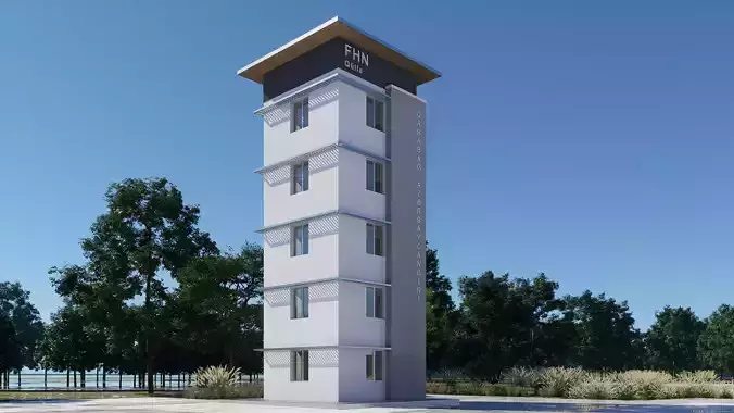 tower Low-poly 3D model