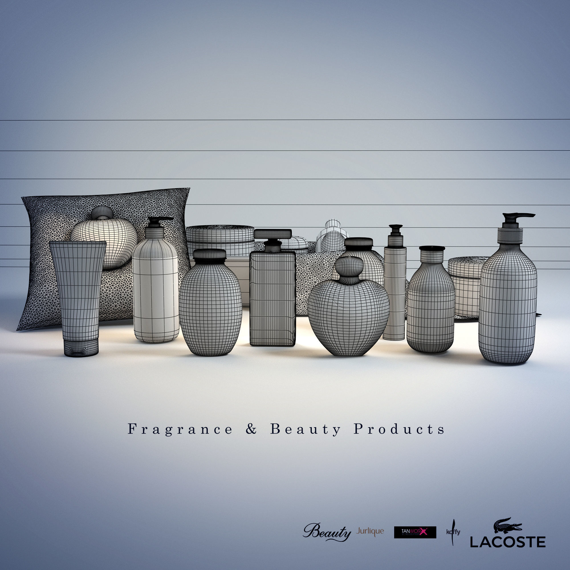 Beauty Collection Set fragrance and products 3D model_2