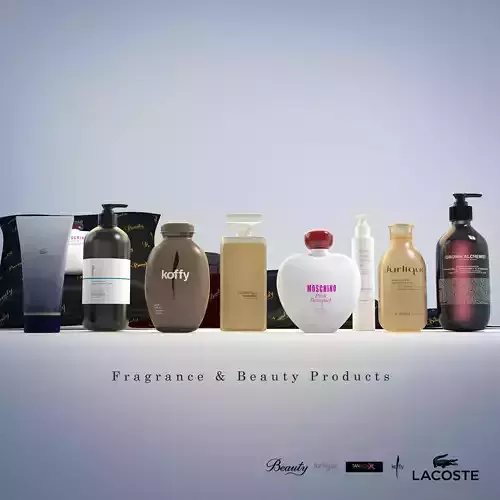 Beauty Collection Set fragrance and products 3D model