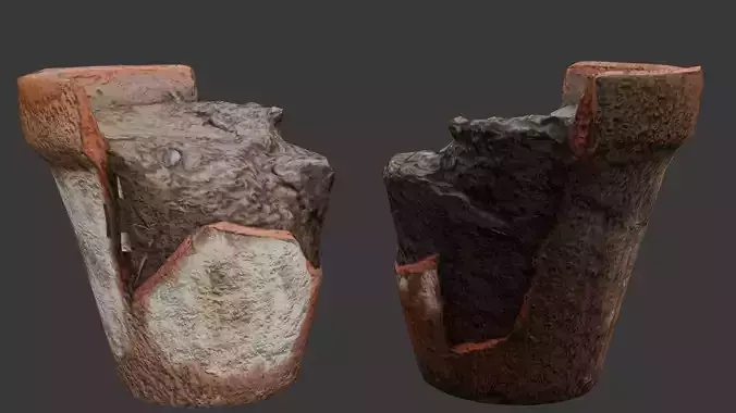 Broken Concrete Planter