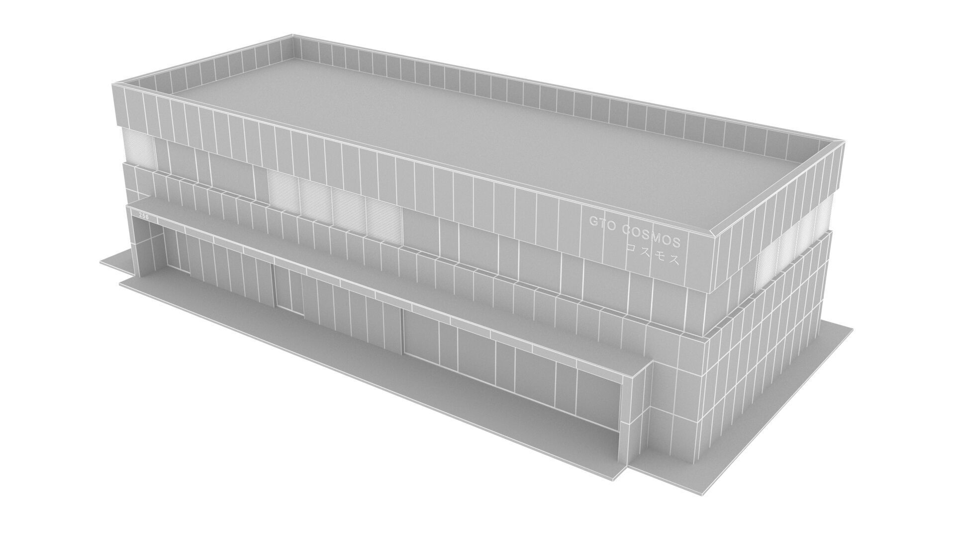 building modern office Low-poly 3D model_13