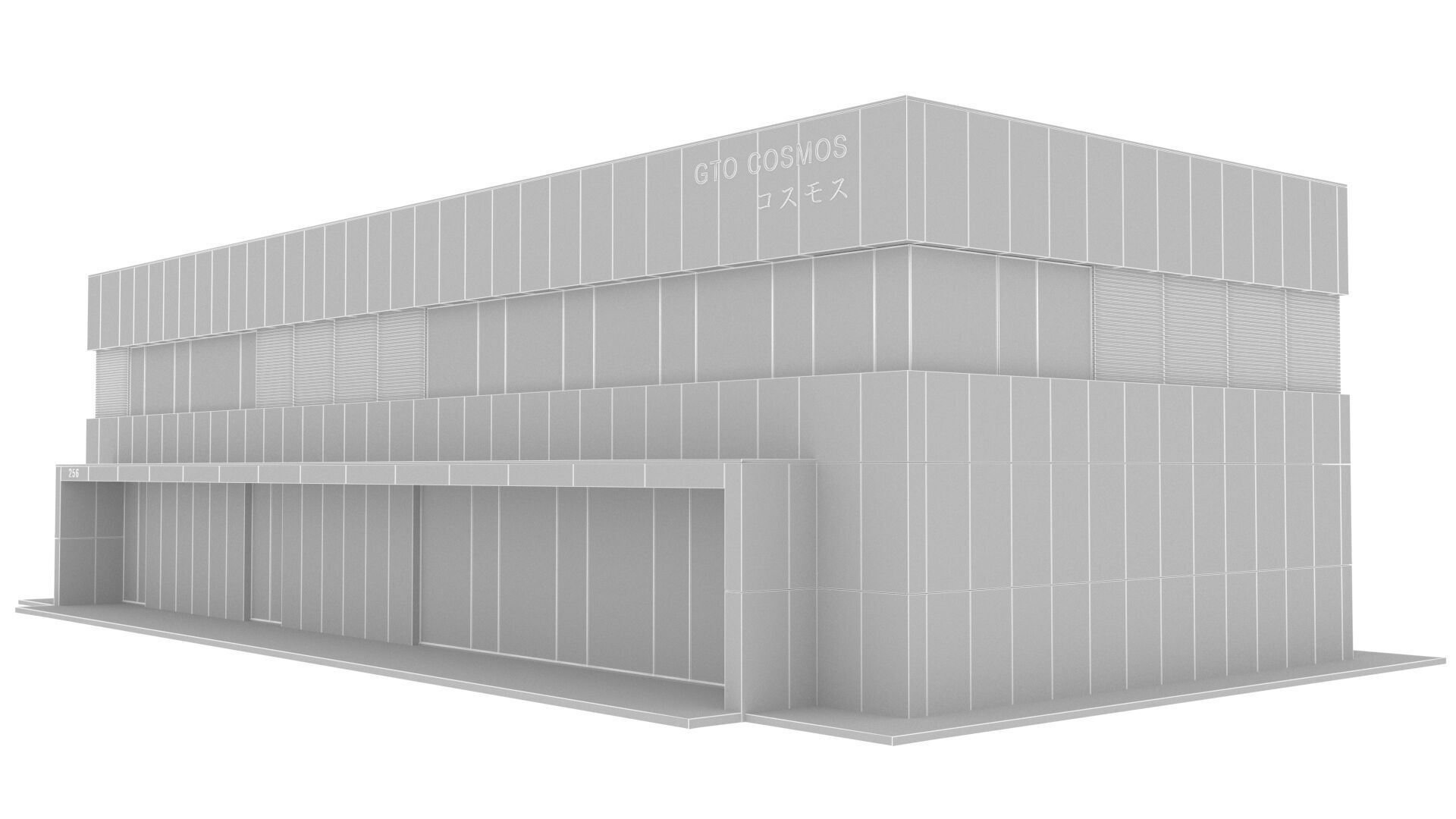 building modern office Low-poly 3D model_11